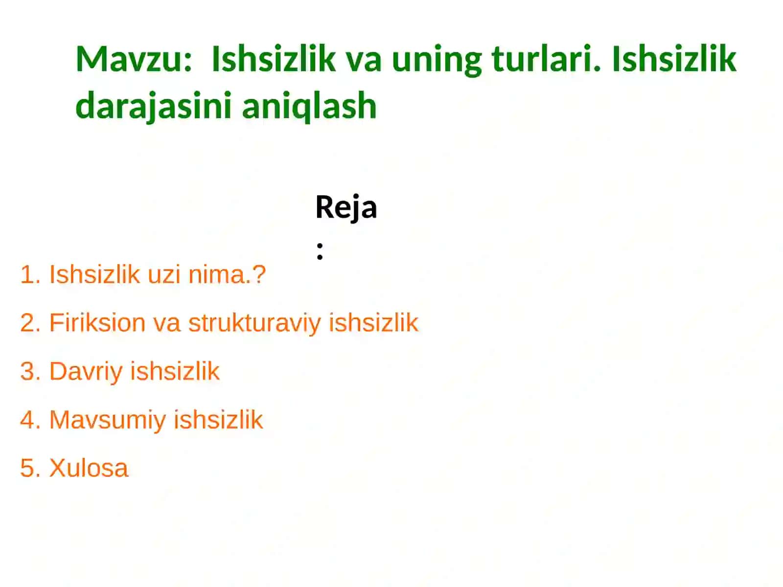 Iqtisodiyot nazariyasi fanidan prezentatsiya 2