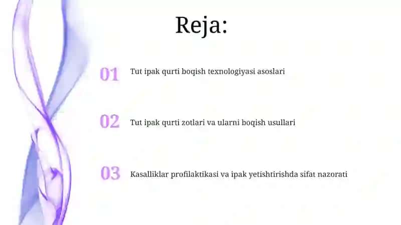 Tut ipak qurti boqish texnologiyasi 2