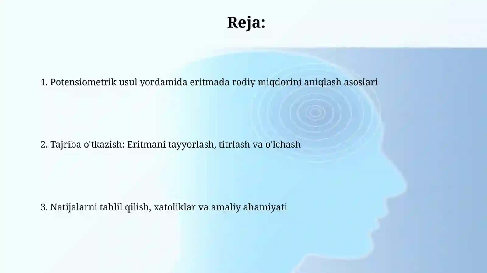 Potesiometrik usul bilan eritmalarda Rh ni aniqlash 2
