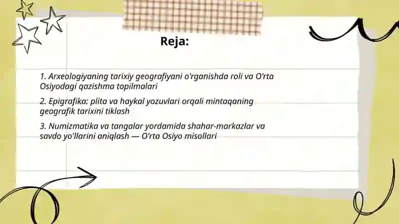 Tarixiy geografiyani o'rganishda yordamchi tarix fanlari. O'rta Osiyo olimlarining tarixiy geografik merosi 2