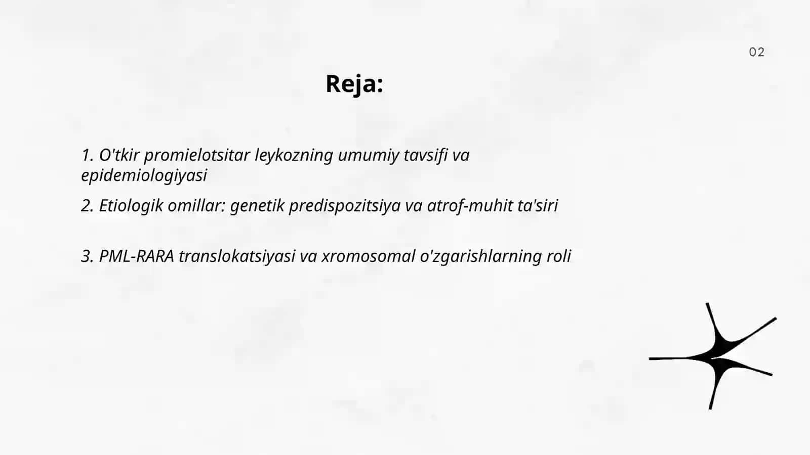 O'tkir promielotsitar leykoz etiologiya, patogenez, klinika, diagnostika, davolash printsiplari 2