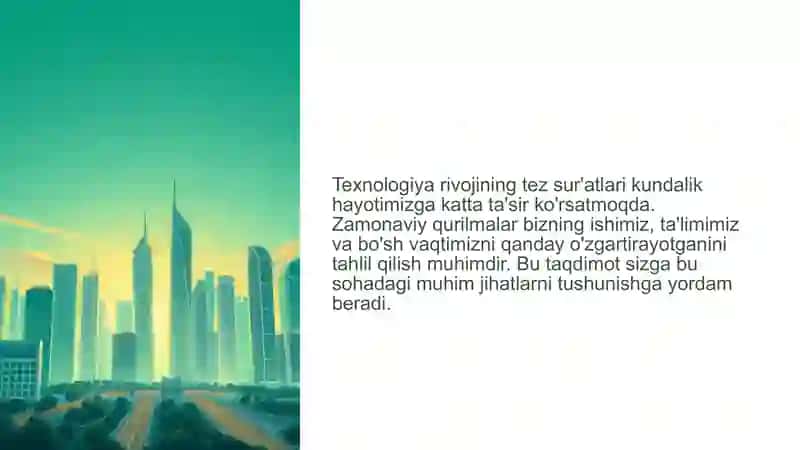 Zamonaviy Texnik Qurilmalar Tahlili 2