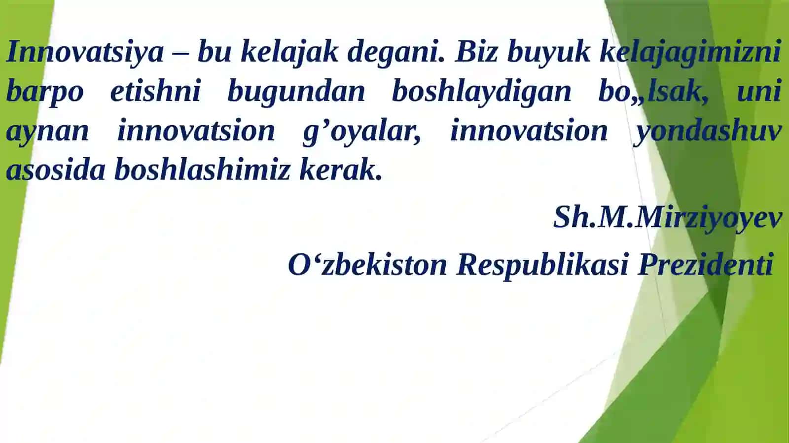 INNOVATSION IQTISODIYOT FANIGA KIRISH 2