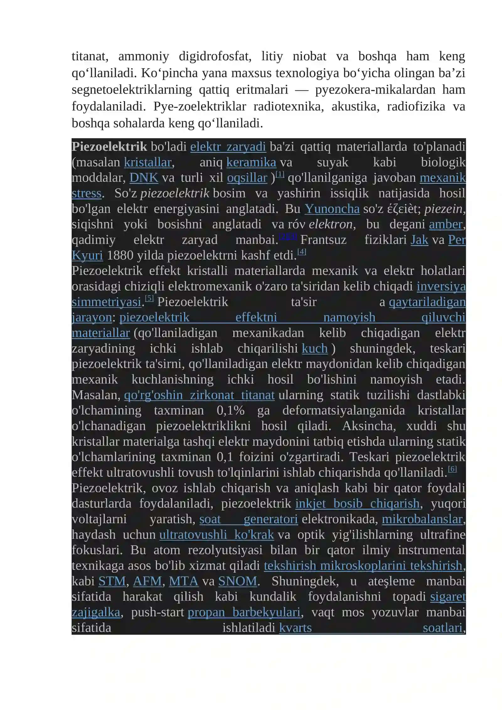 Pyezoelektr VA UNINT TIBBIYOTDA QO’LLANILISHI 2