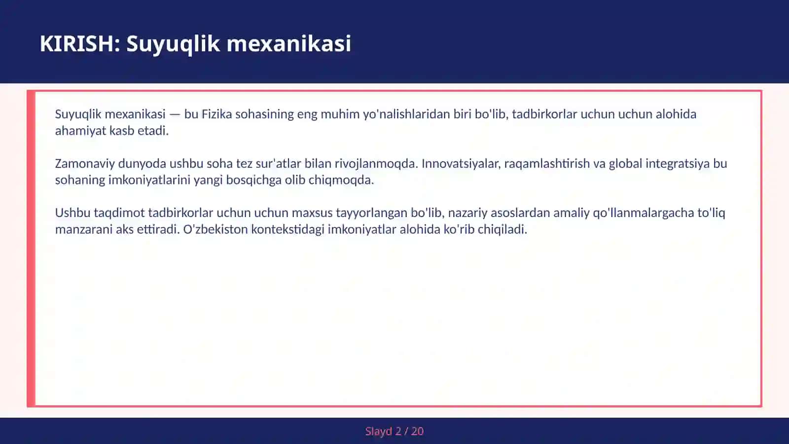 SUYUQLIK MEXANIKASI 2
