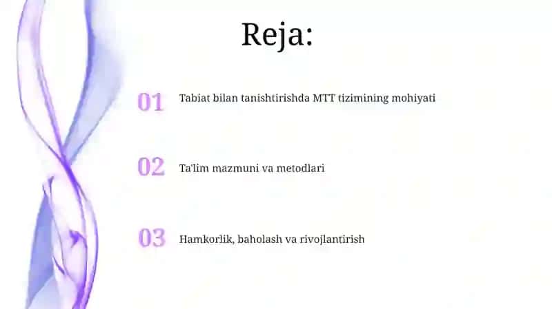 MTT da tabiat bilan tanishtirishga doir ishlar tizimi 2