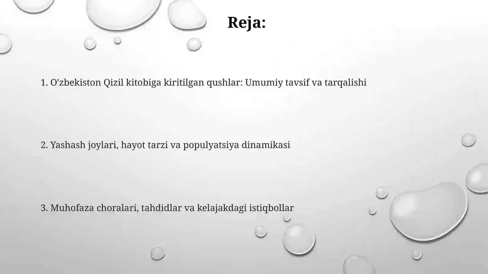 Oʻzbekiston Qizil kitobiga kiritilgan qushlar yashash sharoiti 2