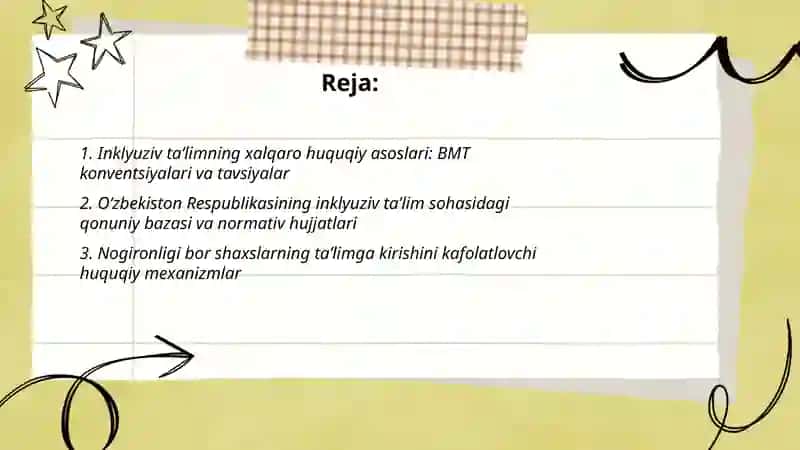 Inklyuziv taʼlimning huquqiy asoslari va xalqaro tajriba 2