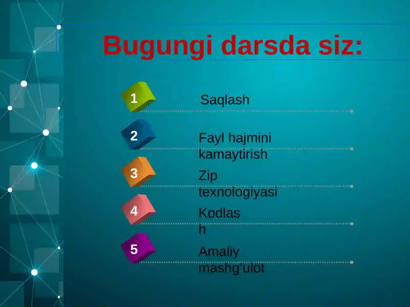 Saqlash yoki uzatish uchun fayl hajmini kamaytirish 2