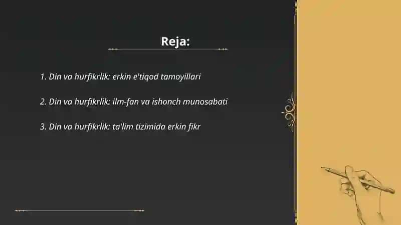 Din va hurfikrlik 2