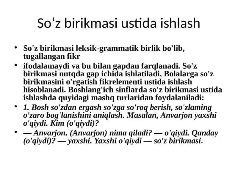 So‘zbirikmasi ustida ishlash tizimi 2