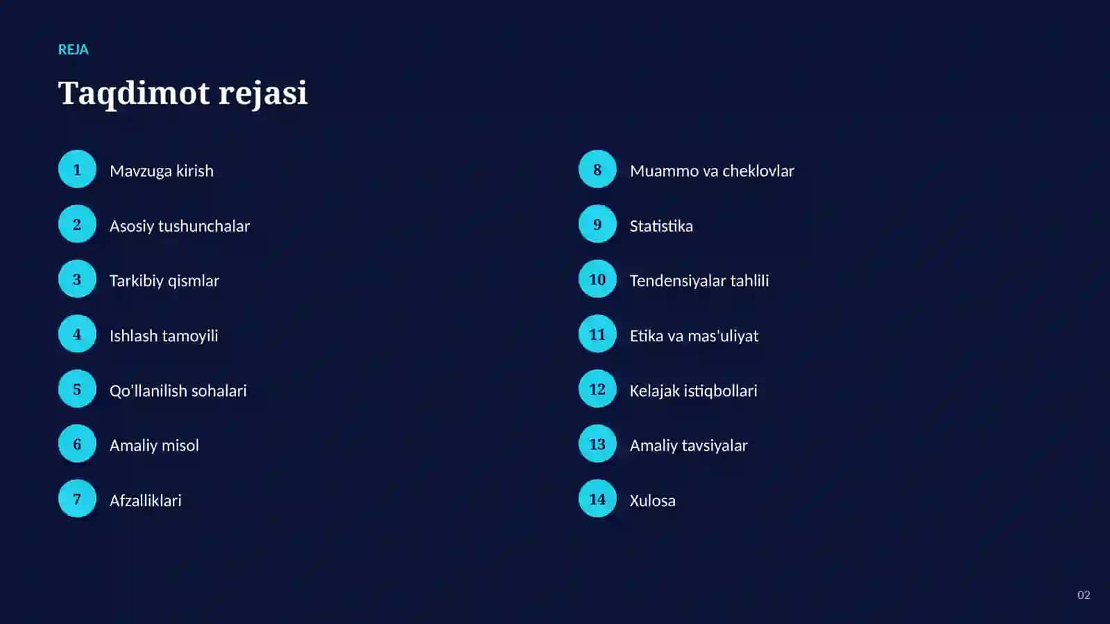 SUN'IY INTELLEKT • AI VA KATTA MA'LUMOTLAR 2
