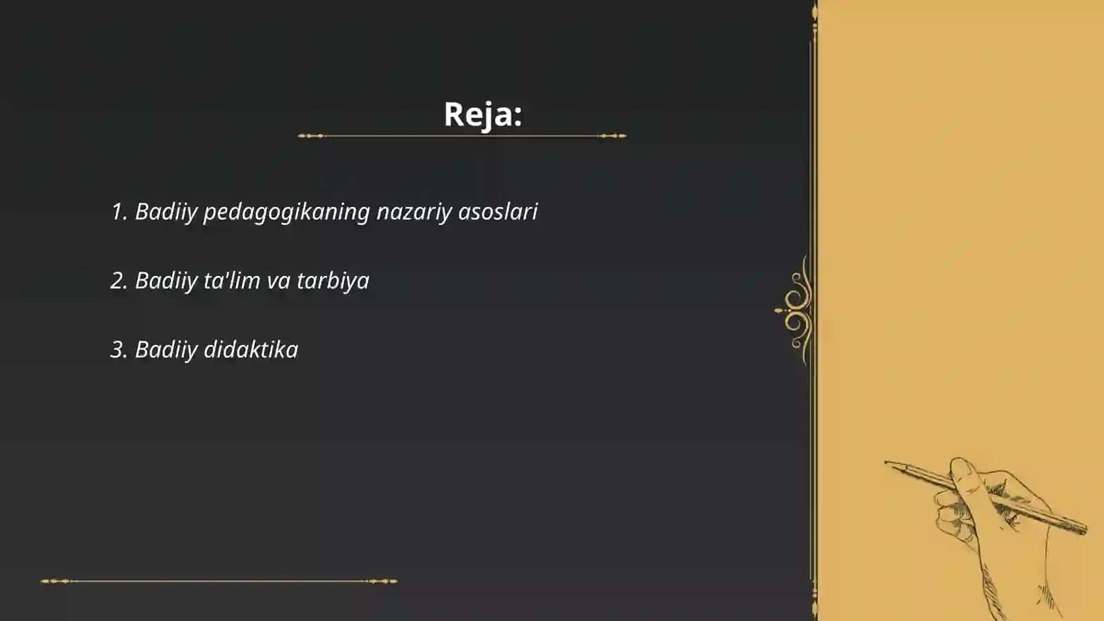 Badiiy pedagogikaning tarkibiy tuzilmasi va asosiy kategoriyalari 2