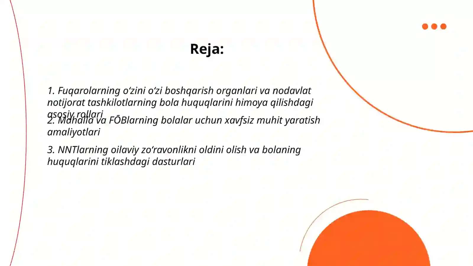 Bola huquqlarini taʼminlashda fuqarolarning oʻzini oʻzi boshqarish organlari va nodavlat va notijorat tashkilotlari 2
