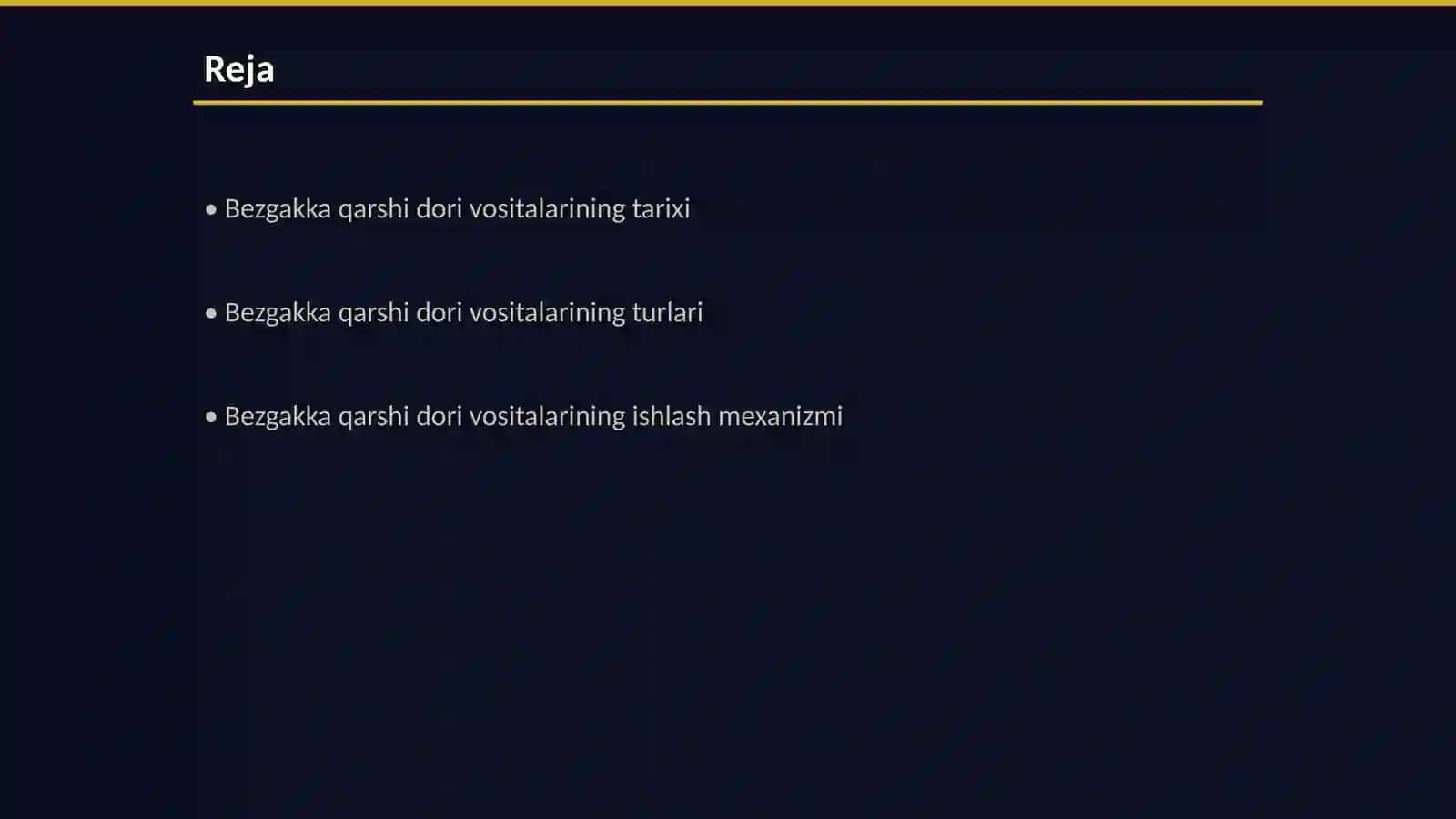 Bezgakka qarshi dori vositalarini qoʻllash tamoyillari 2