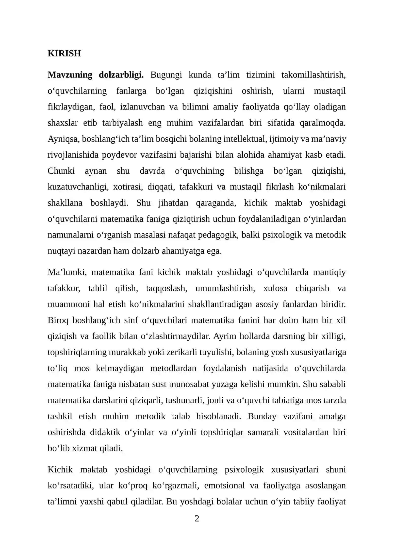 O‘quvchilarni Matematika Faniga Qiziqtirish Uchun O‘yinlar 2