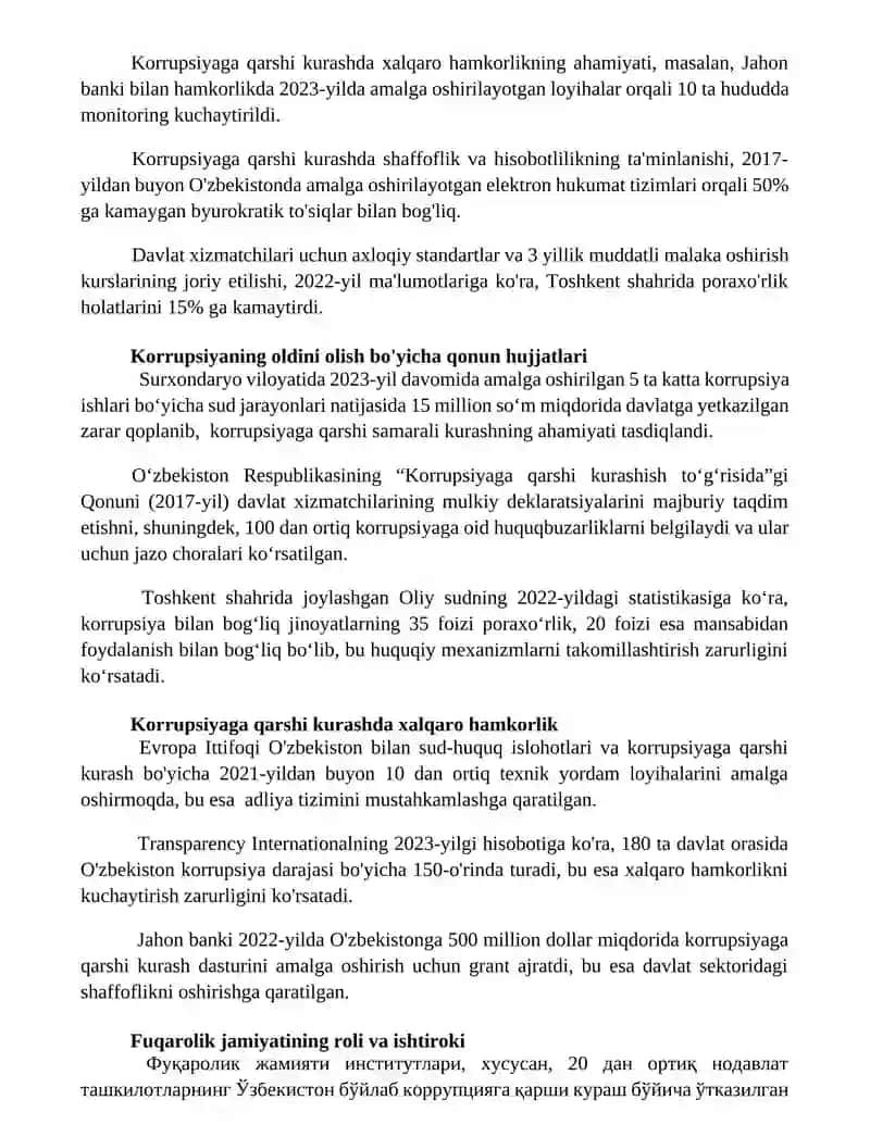 Korrupsiyani oldini olish 2