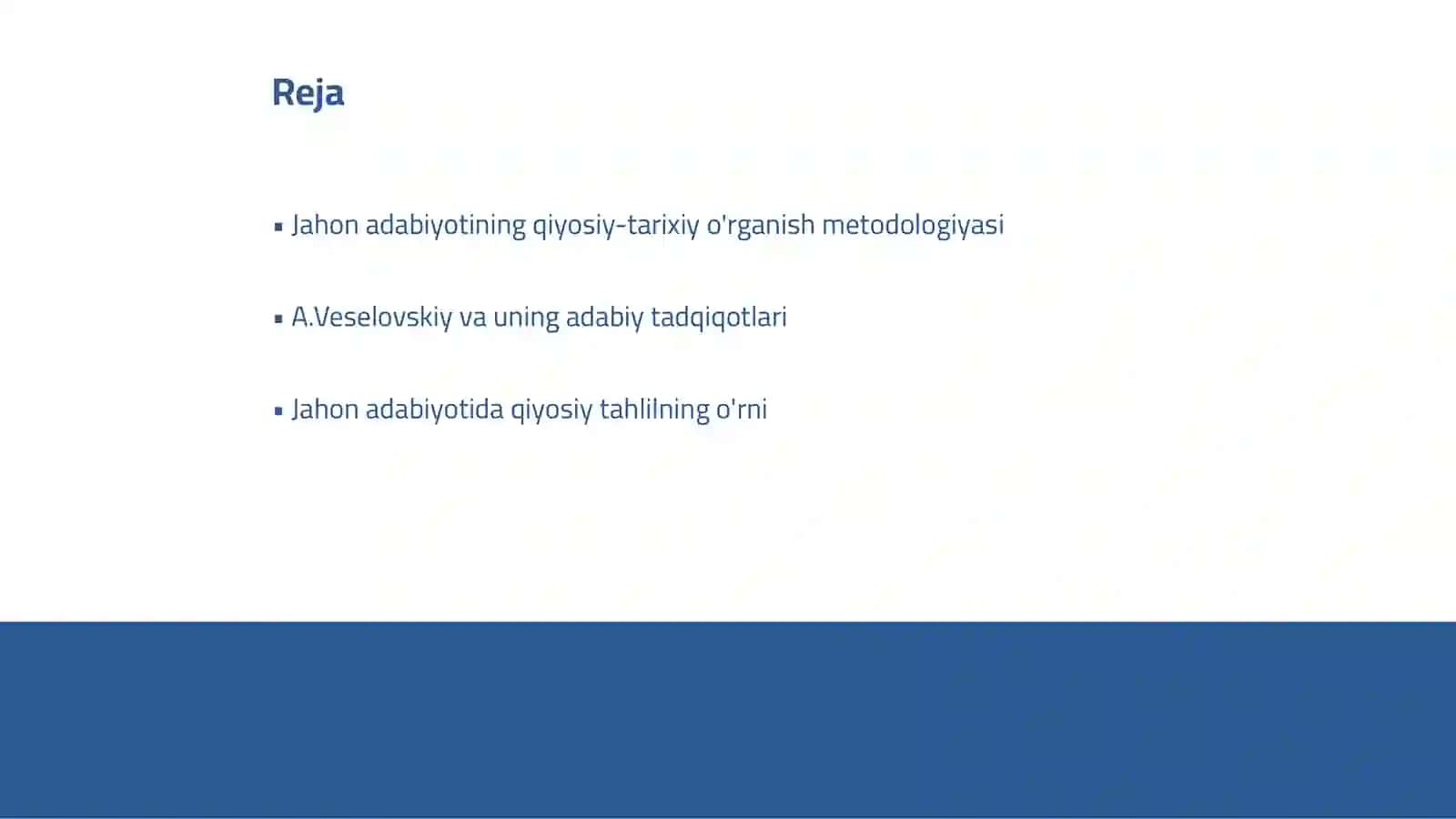 Jahon adabiyotini qiyosiy -tarixiy oʻrganish va A.Veselovskiy tadqiqotlari 2
