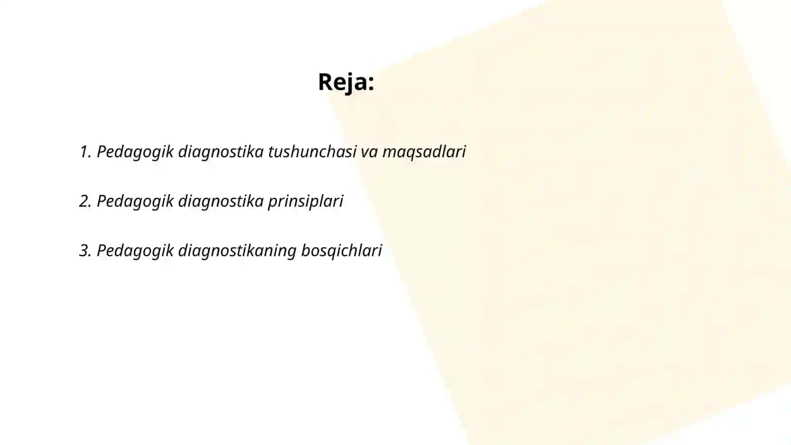 Pedagogik diagnostika 2