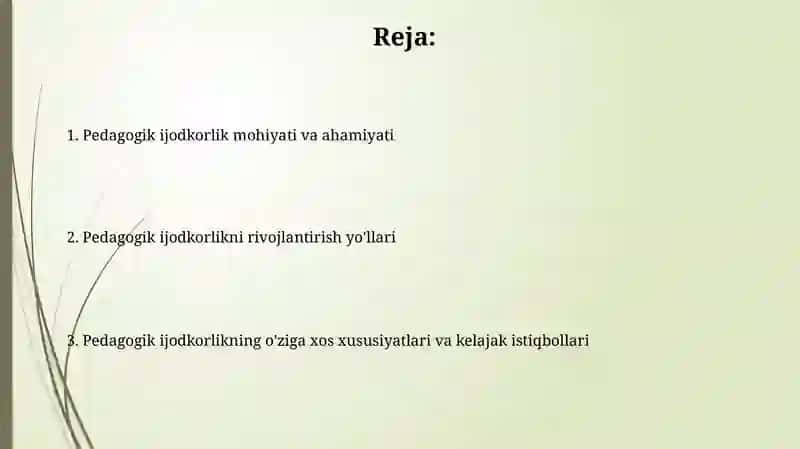 Pedagogik Kreativlik va uning o'ziga xos jihatlari 2