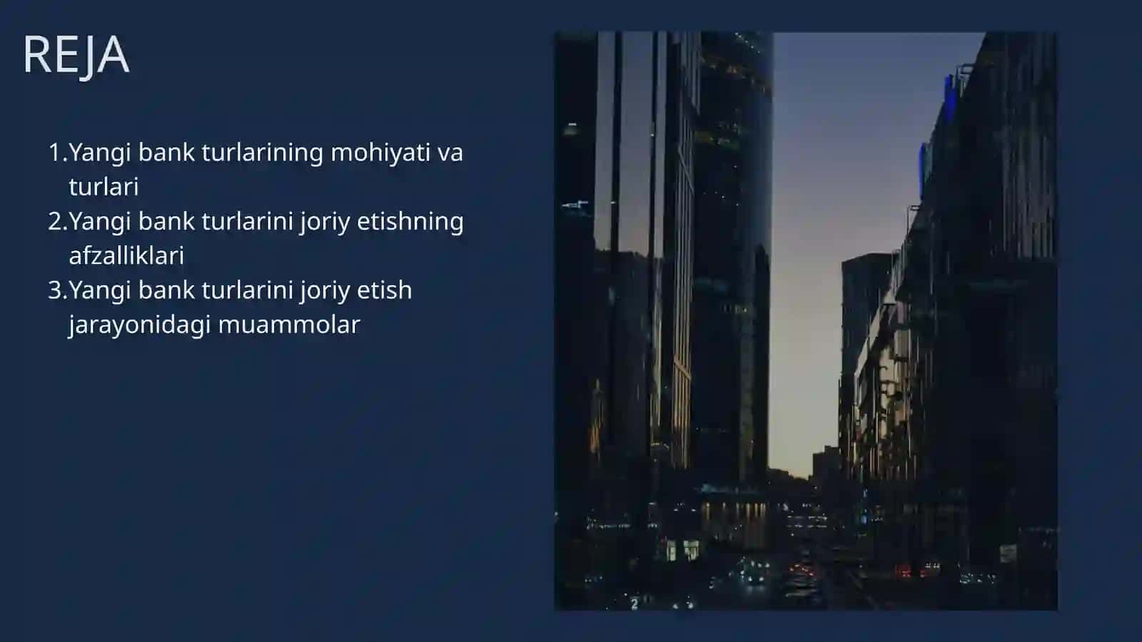 YANGI BANK TURLARINI JORIY ETISHNING AFZALLIKLARI VA MUAMMOLARI 2
