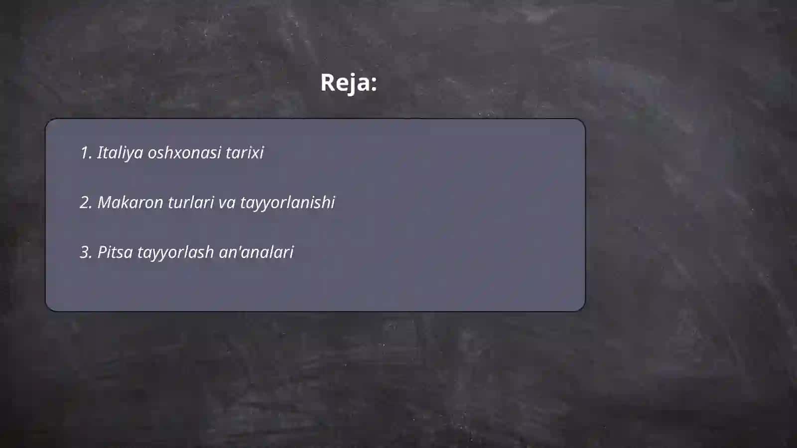Italiya oshxonasi tarixi 2