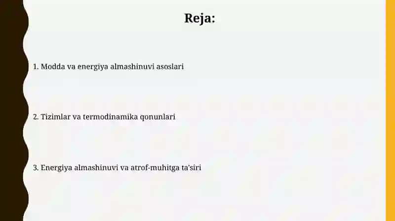 Moddalar va energiya almashinuvi 2