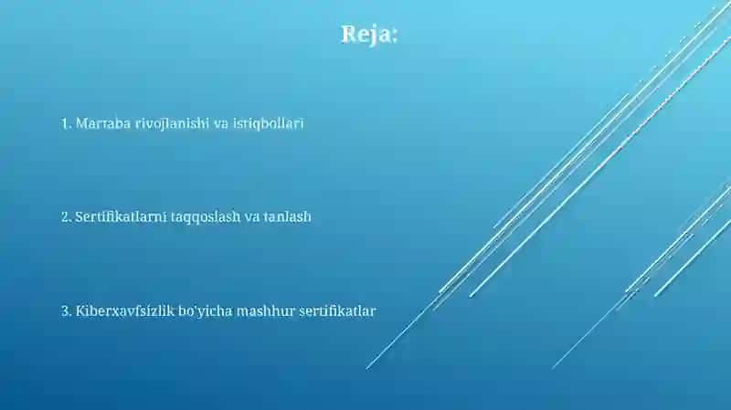 Kiberxavfsizlik sohasida mashhur sertifikatlar 2