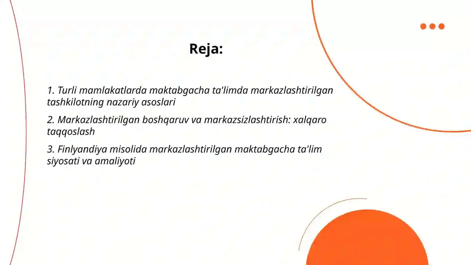 Turli mamlakatlarda maktabgacha ta‘limda markazlashtirilgan tashkilotni qo‘llash 2
