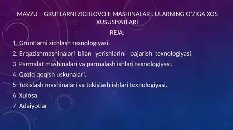 Grutlarnizichlovchimashinalar.Ularningo’zigaxosxususiyatlari 2