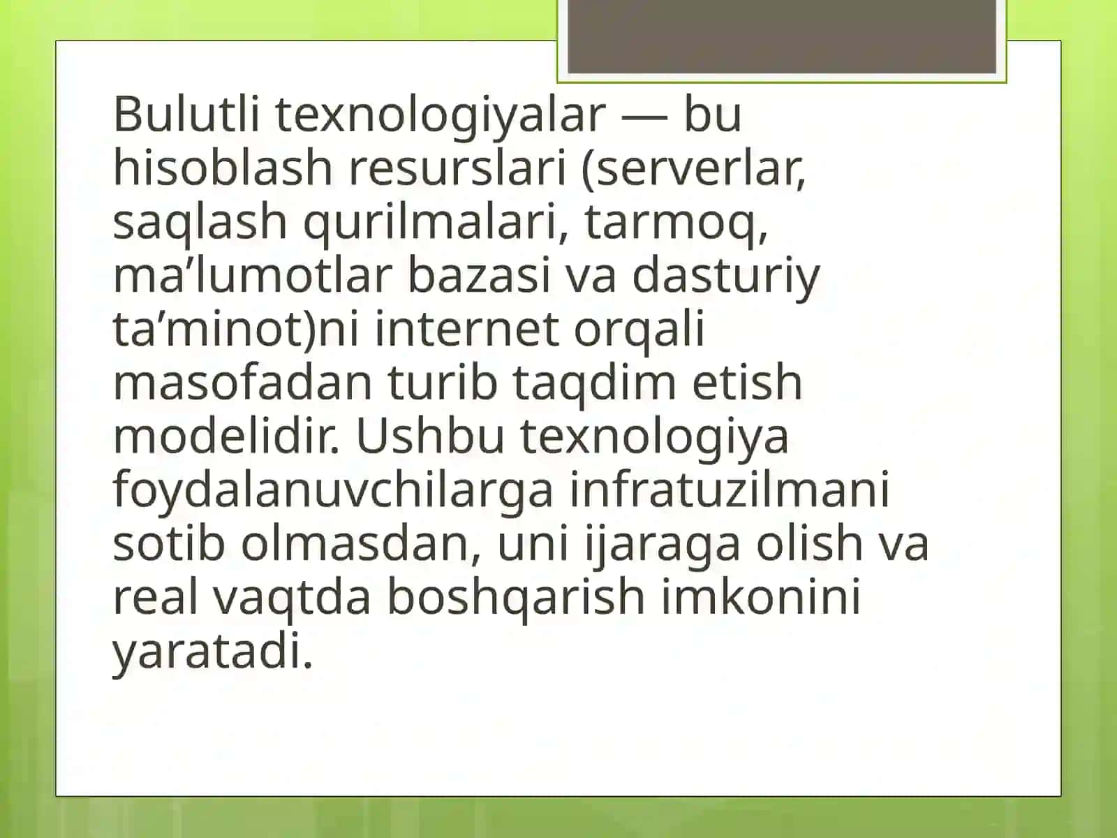 Bulutlitexnologiyalar 2