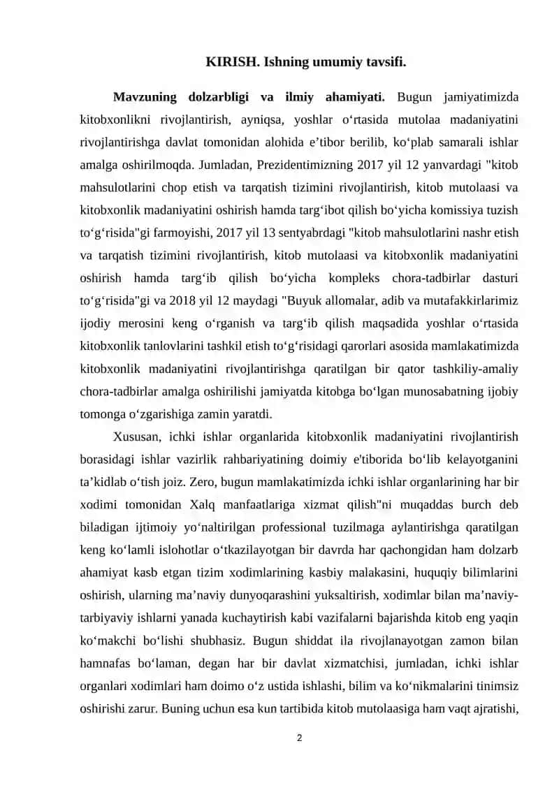 O'quvchilarning kitobxonlikka bo'lgan qiziqishlarini takomillashtirish 2