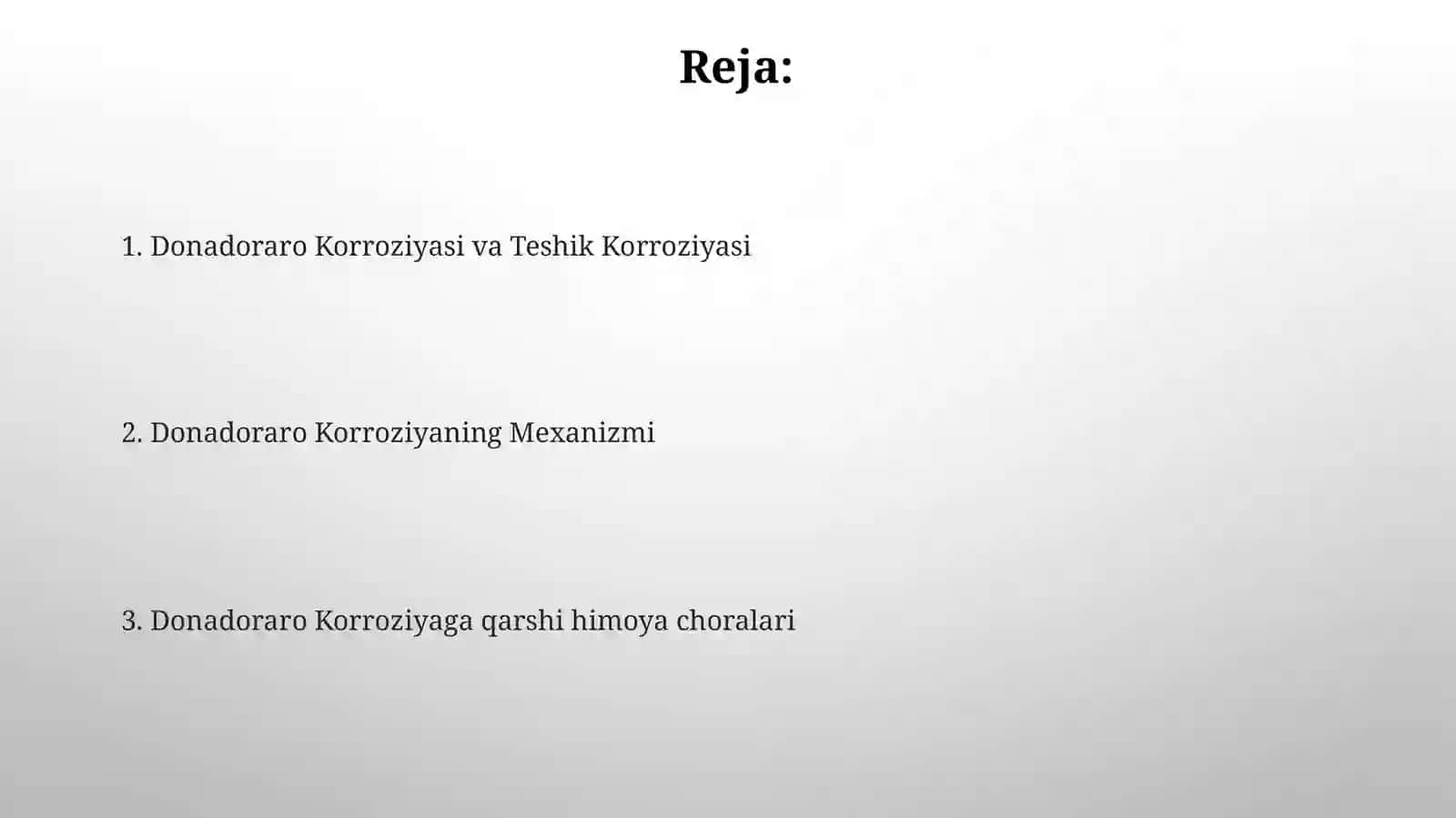 Donadoraro Korroziyasi va Teshik Korroziyasi 2