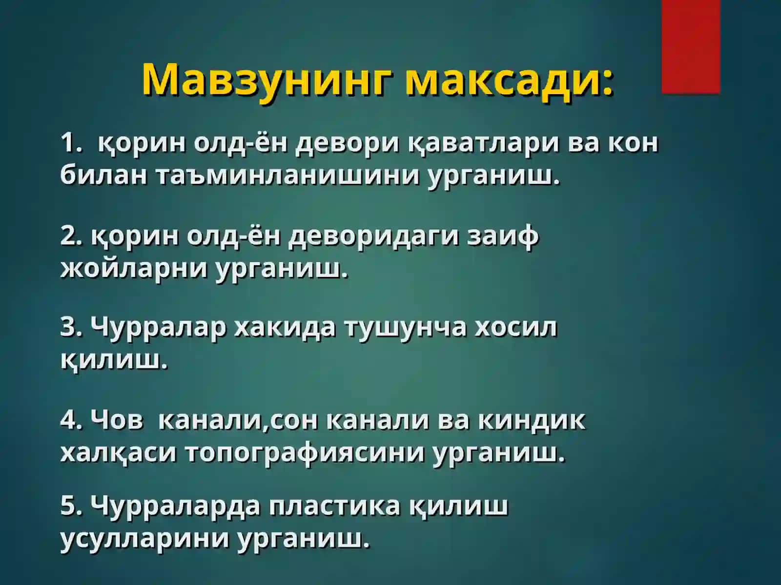 ҚОРИН ОЛД-ЁН ДЕВОРИНИНГ КЛИНИК АНАТОМИЯСИ. ҚОРИН ТАШҚИ ЧУРРАЛАРИ ВА УЛАРДАГИ ОПЕРАЦИЯЛАР 2