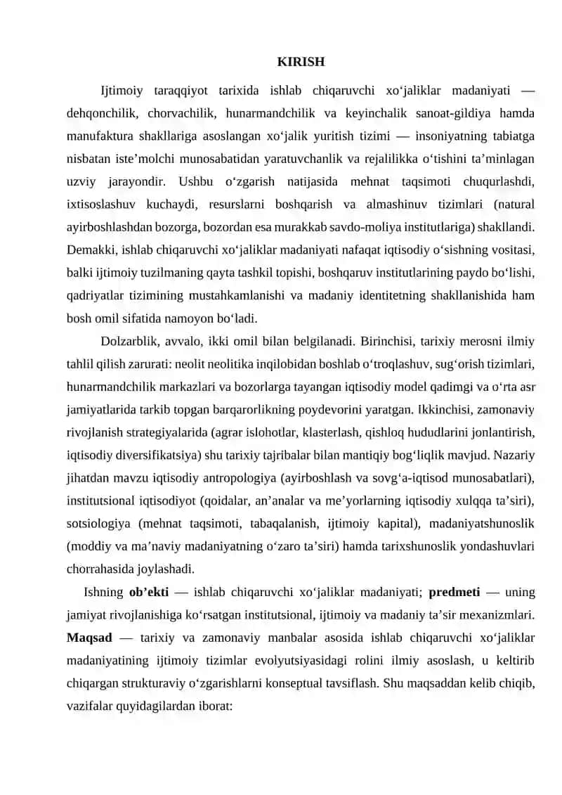 Ishlab chiqaruvchi xo‘jaliklar madaniyatining jamiyat rivojlanishiga ta’siri 2