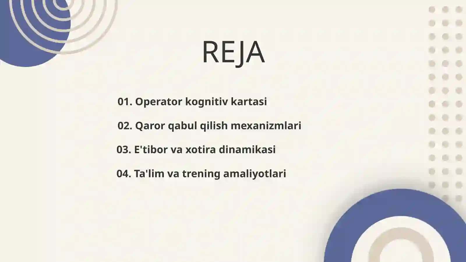 Operatorning faoliyatida bilish jarayonlarining o'rni 2