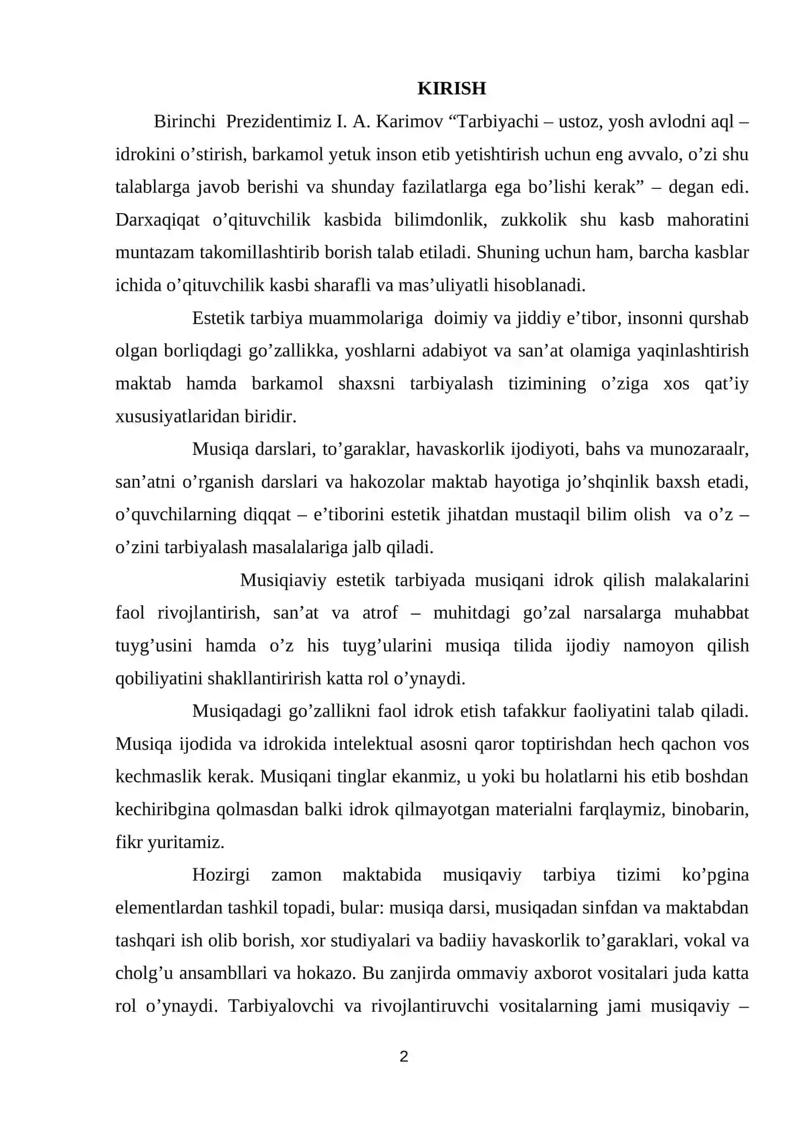Sinfdan tashqari musiqa tadbirlarining maqsad va vazifalari 2
