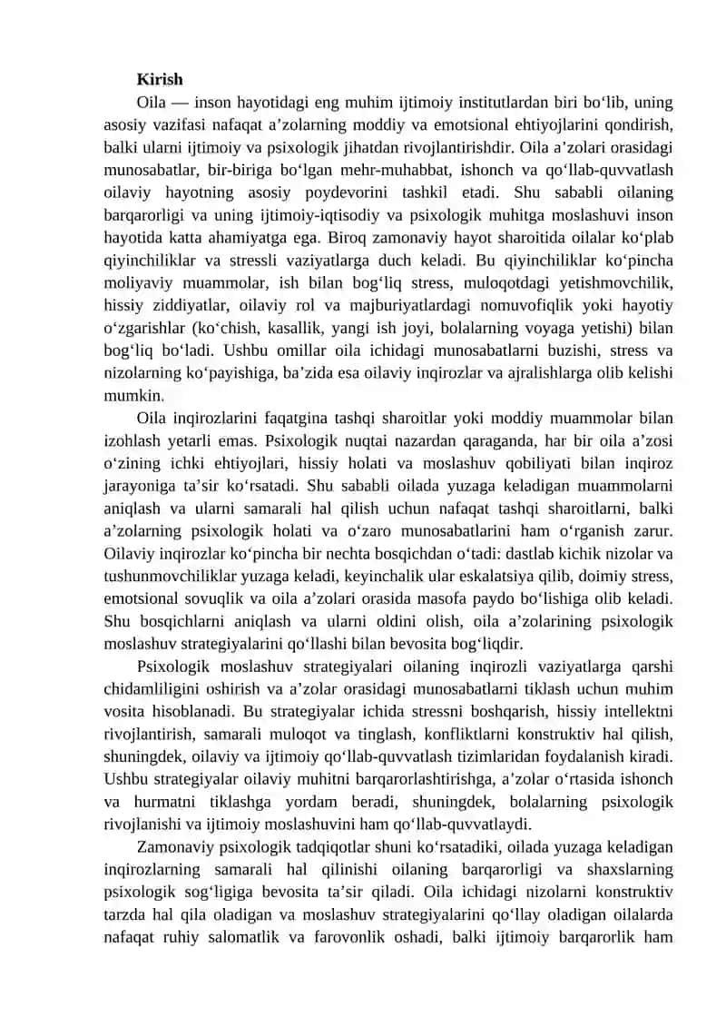 OILA INQIROZLARI VA PSIXOLOGIK MOSLASHUV STRATEGIYALARI 2