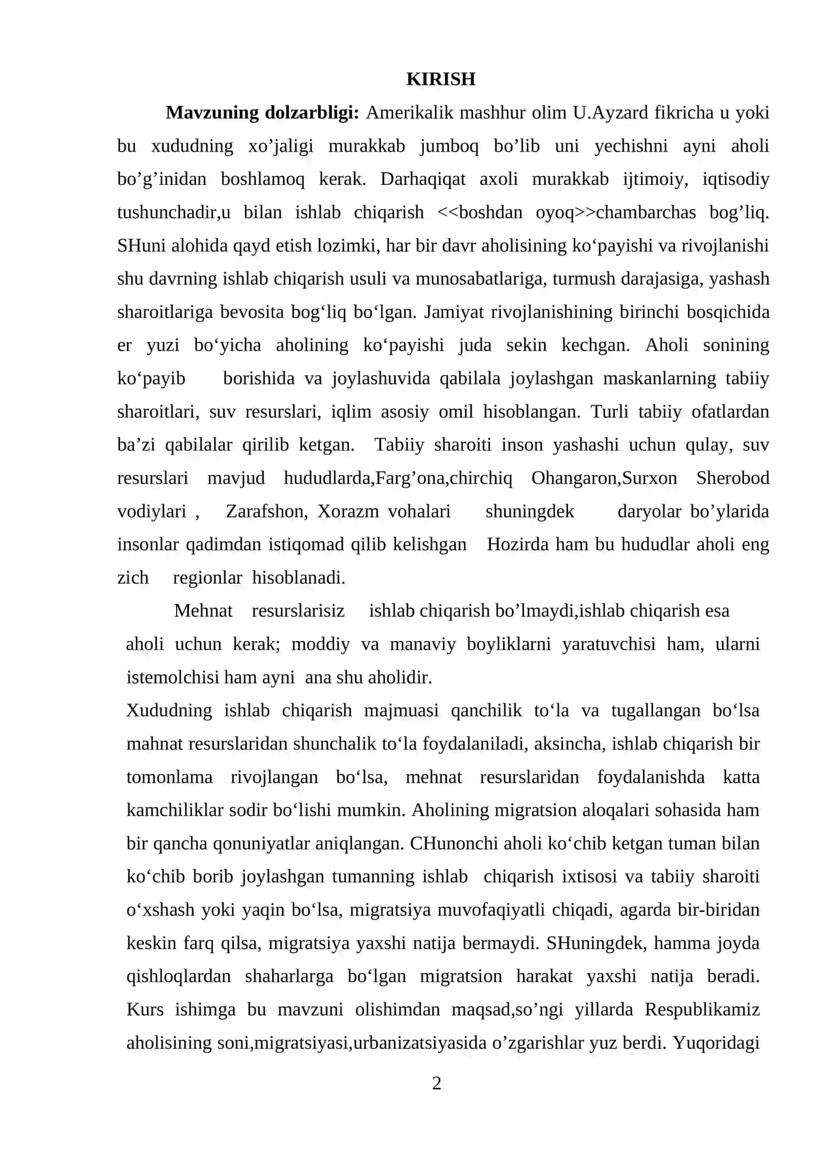 Mintagaviy iqtisodiyot rivojlanishida doimiy aholi soni va unig tarkibining o’sishining strategik jihatlari 2