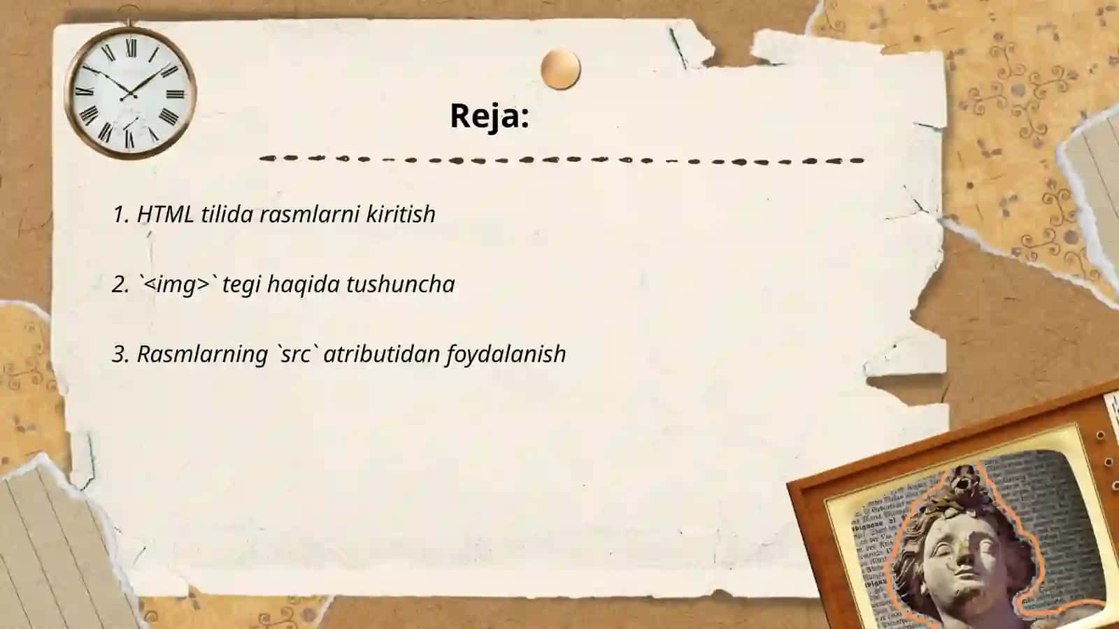 HTML tilida rasmlar hosil qilish teglari 2