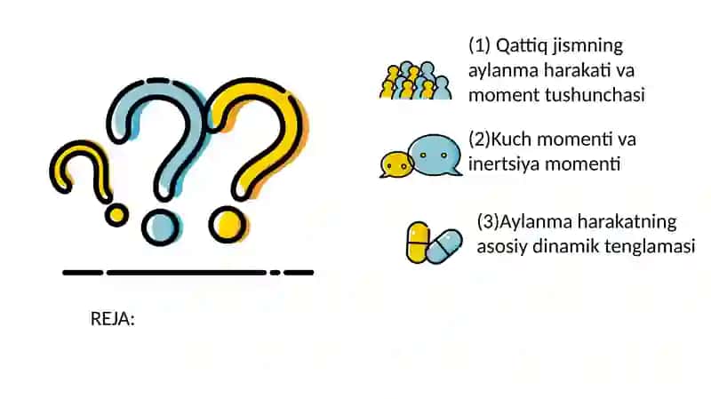 Qattiq jism aylanma harakat dinamikasining asosiy qonuni. Giroskoplar 2