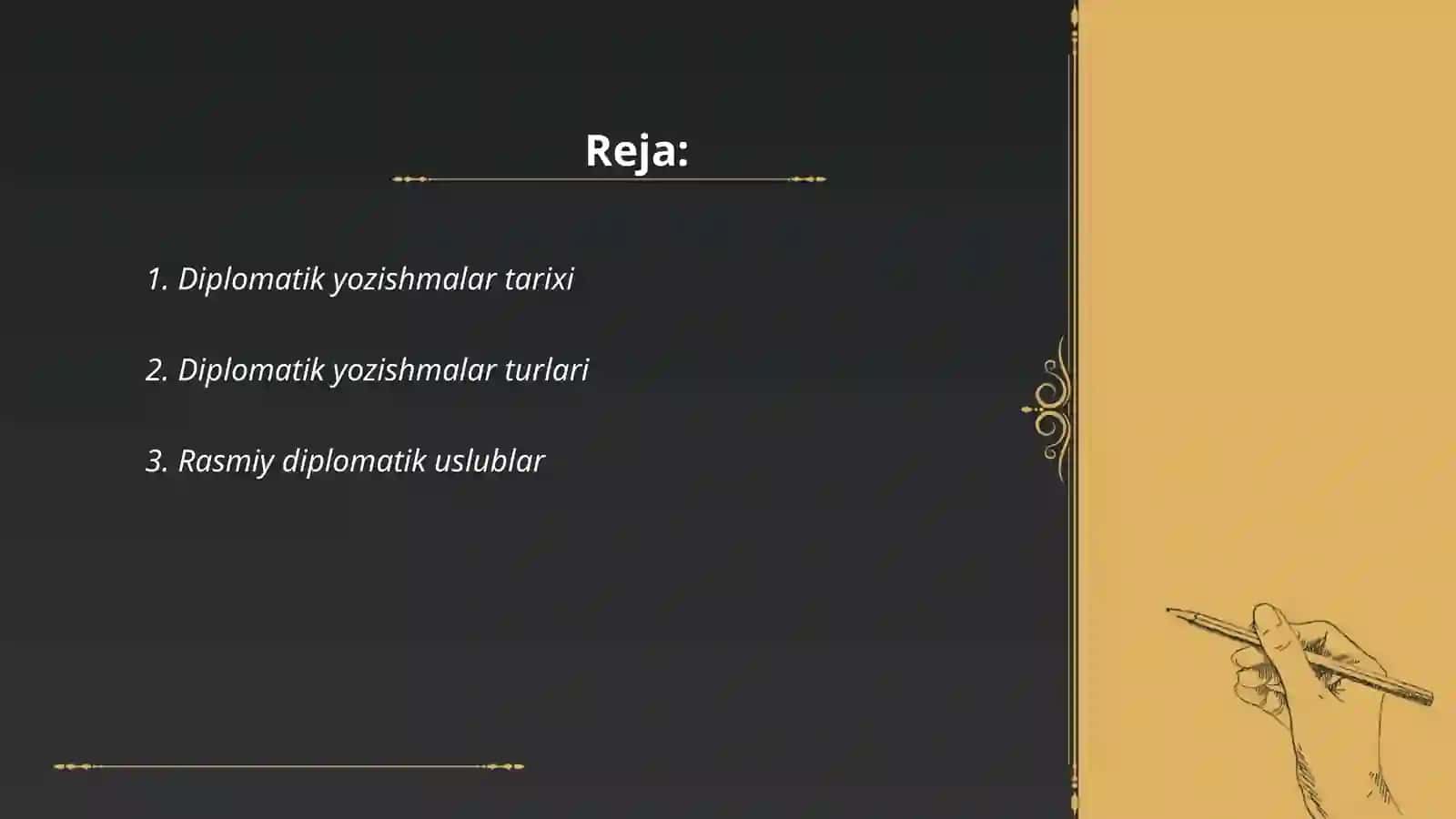 Diplomatik yozishma va ularning til xususiyatlari 2