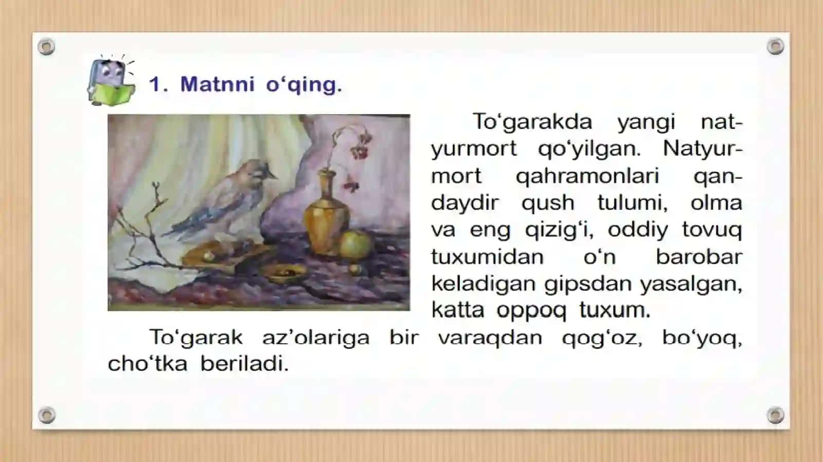 Mavzu: "Mo‘yqalam mo‘jizasi" 2