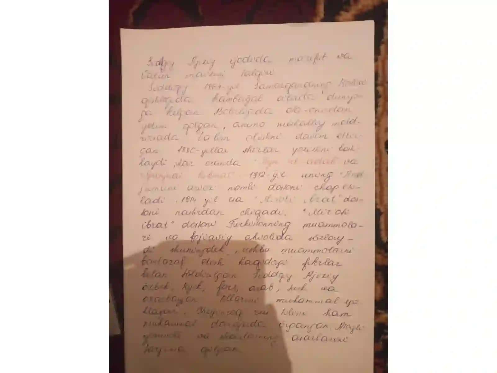 O'zbek adabiyoti tarixi fanidan mustaqil ish. 303-gurux talabasi 2