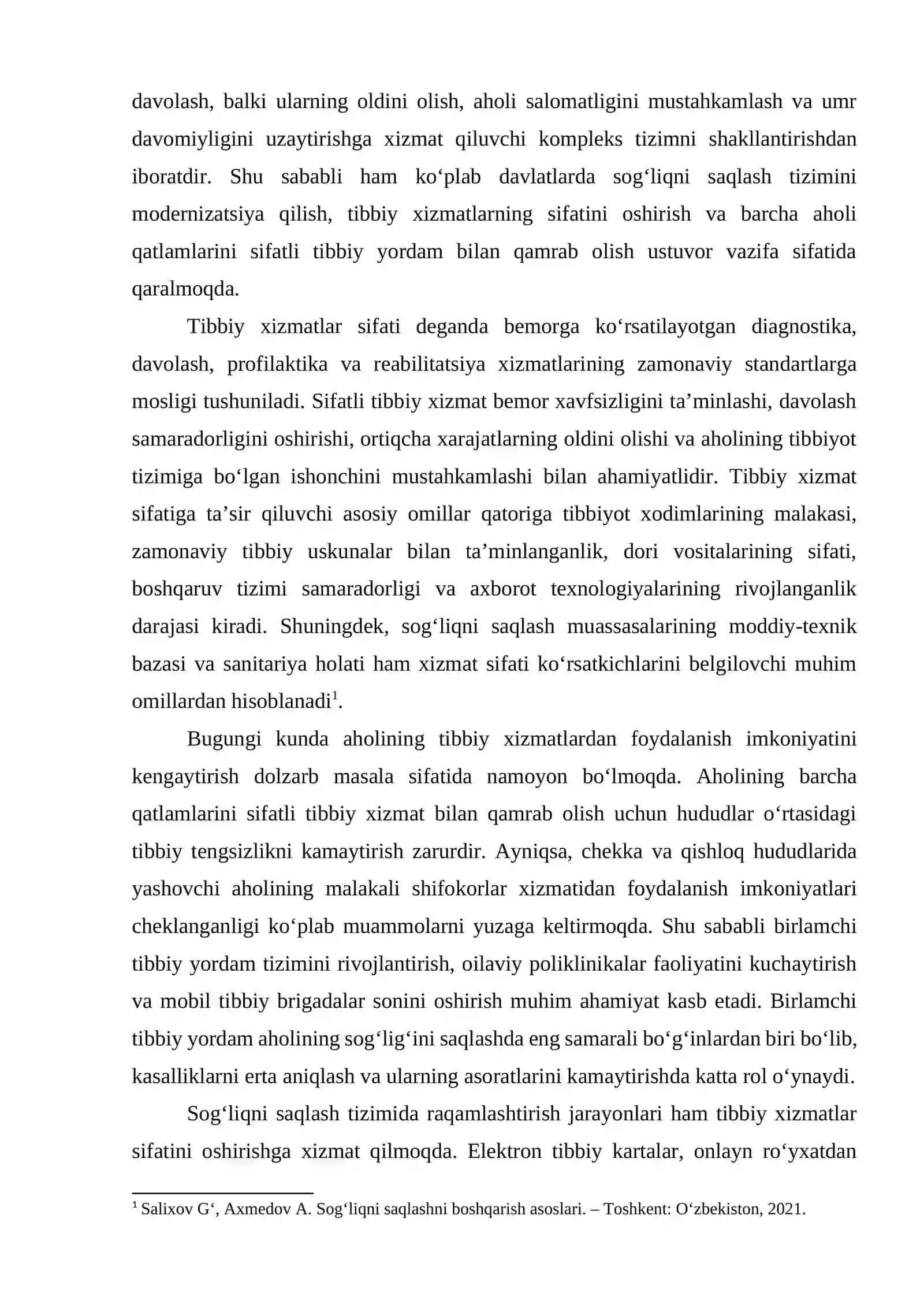 SOG‘LIQNI SAQLASH TIZIMIDA TIBBIY XIZMATLAR SIFATINI VA AHOLI QAMROVINI OSHIRISH 2