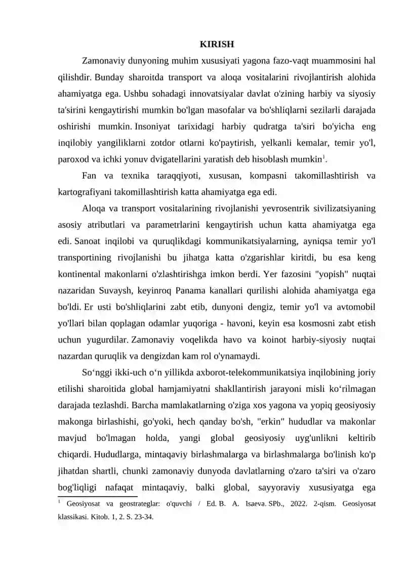 GEOSIYOSIY HOLATNING MILLIY MANFAATLAR SHAKLLANISHIGA TA‘SIRI 2