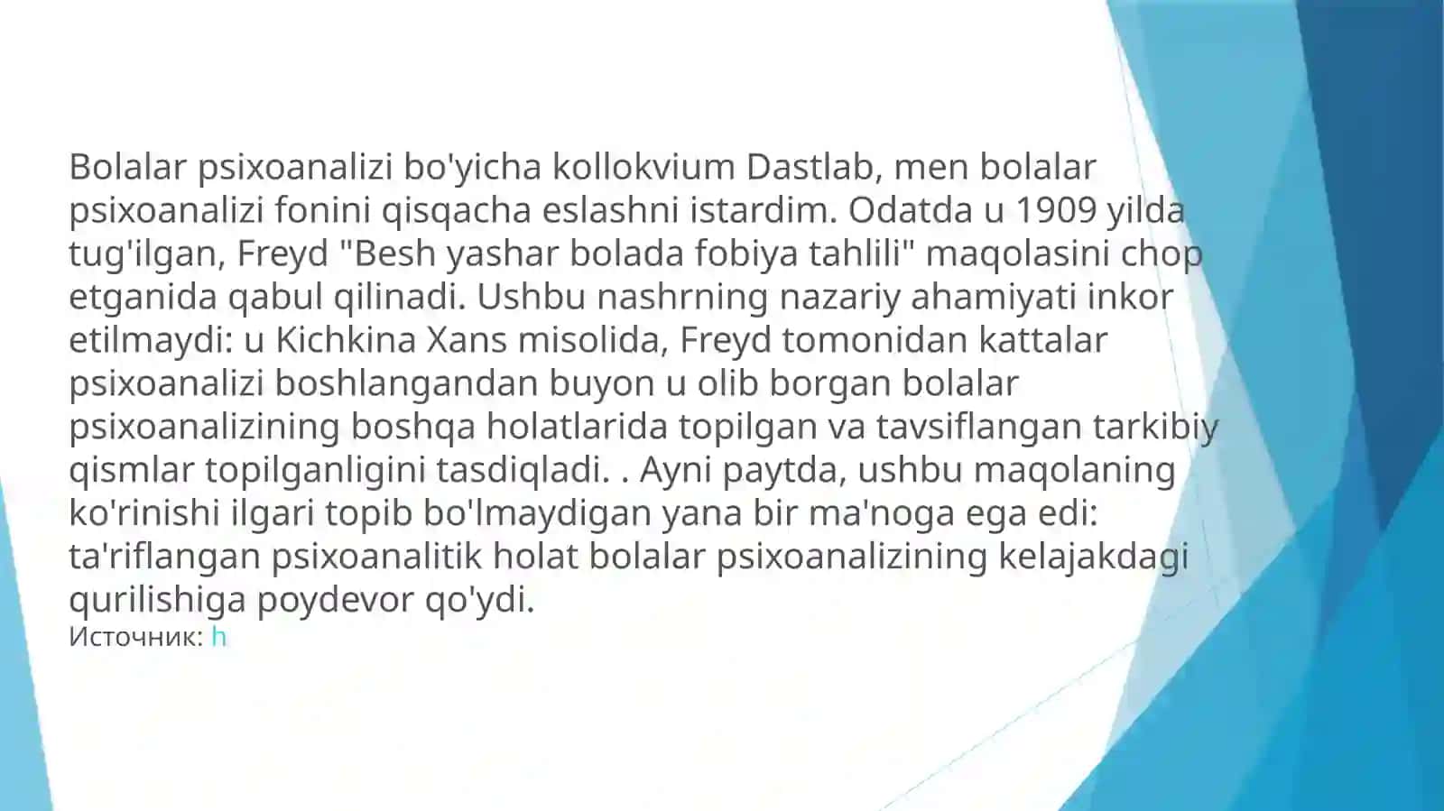 Bolalar psixoanalizining umumiy psixologik tamoyillari 2