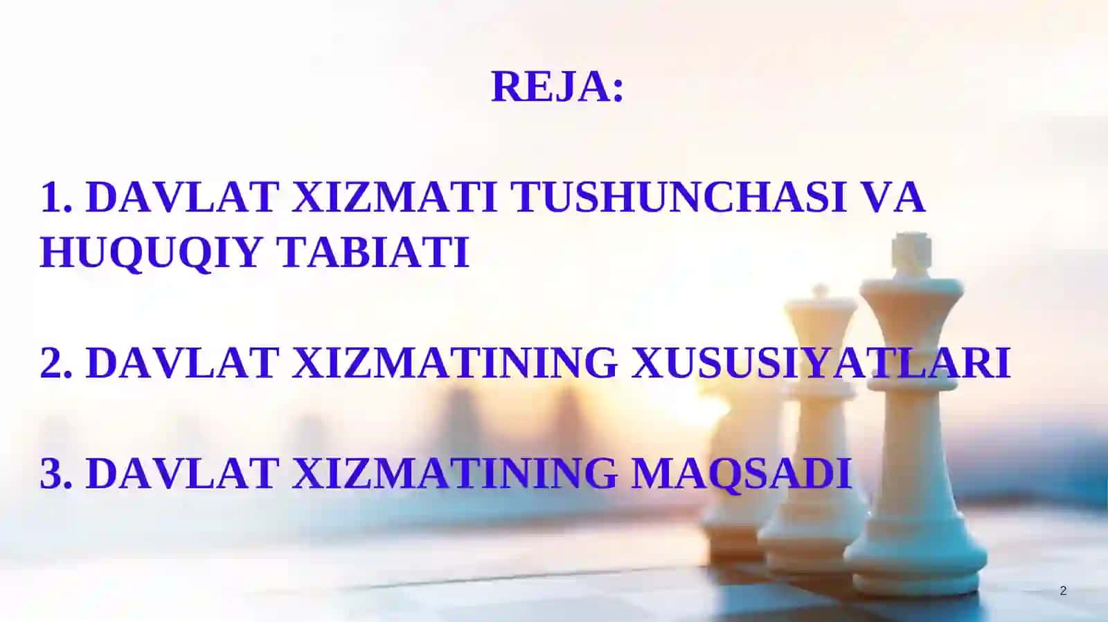Davlat xizmati tushunchasi va huquqiy tabiati. 2