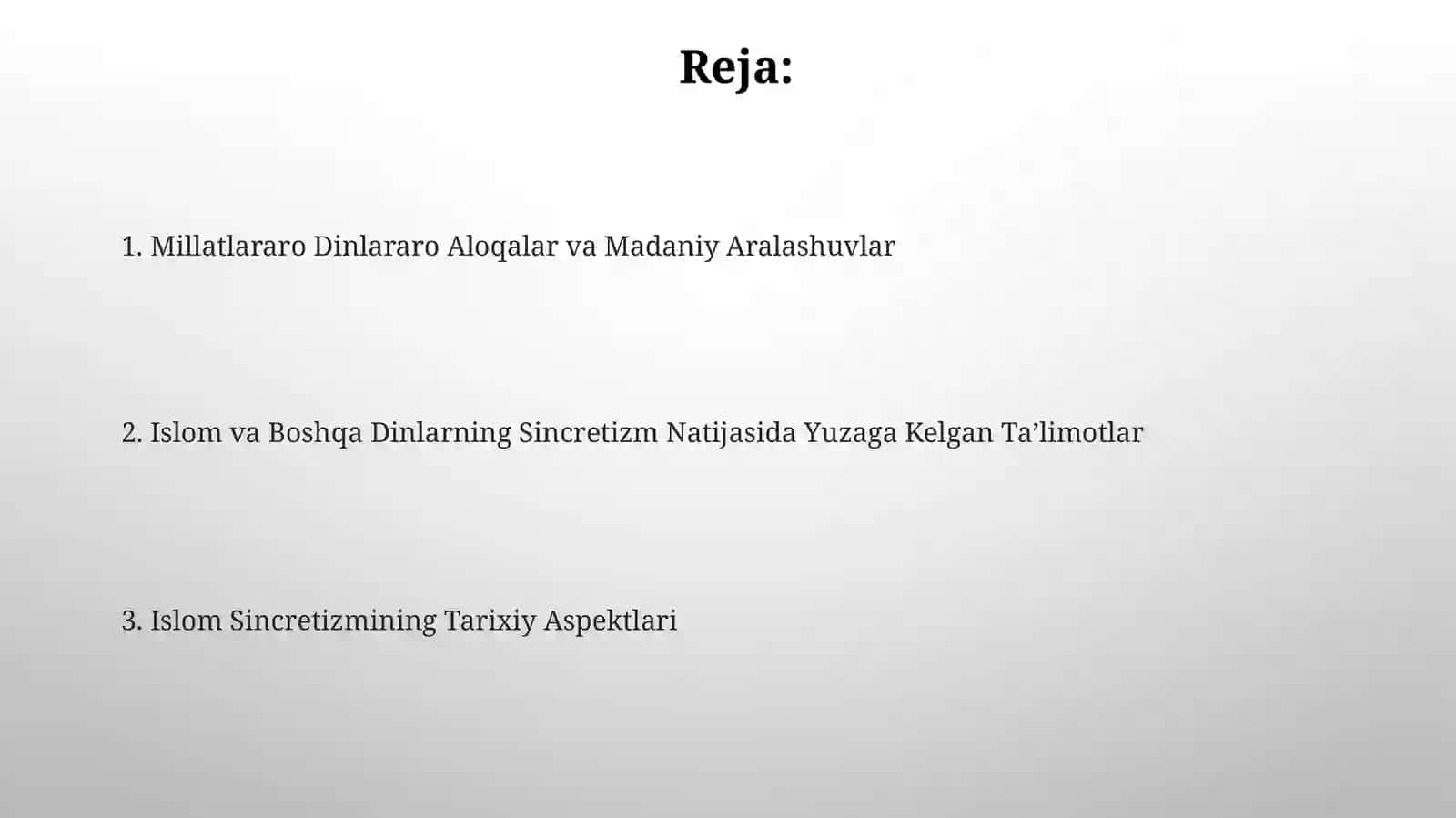 Islom va Boshqa Dinlarning Sincretizm Natijasida Yuzaga Kelgan Ta’limotlar 2