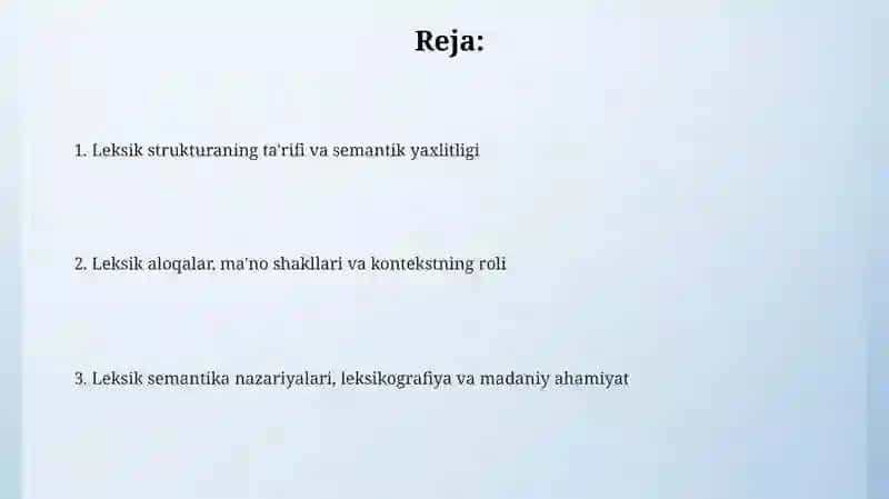 Leksik struktura 2